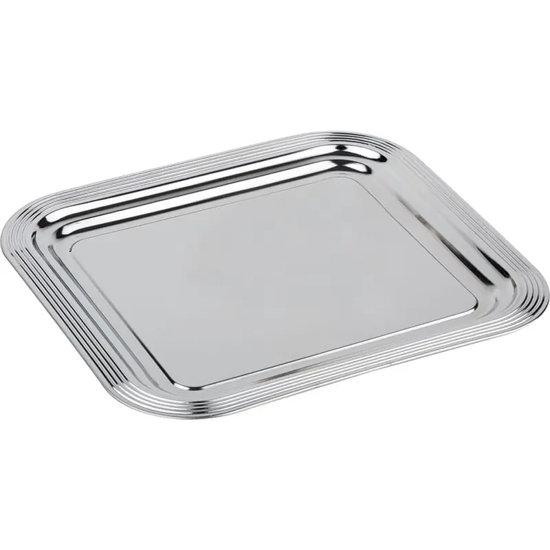 Partyplatte GN 2/3 aus Chromstahl, 35,4 x 32,5 x 1,8 cm (BxTxH)