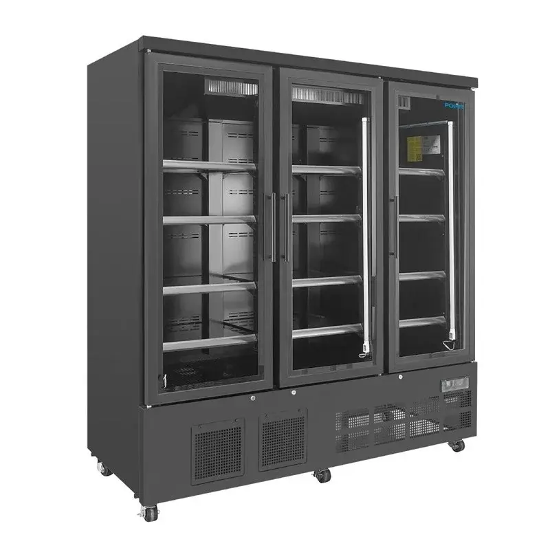 Polar G-Serie Gefrierschrank 1156 Liter mit Glastür, 3-türig, schwarz