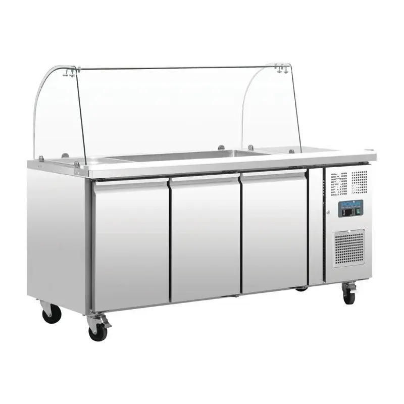 Polar U-Serie 3-türige GN-Saladette mit Schutzhaube