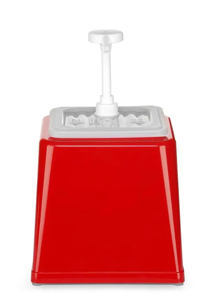 Pump-Saucenspender, HENDI, 2,5L, Rot, 230x210x(H)327mm