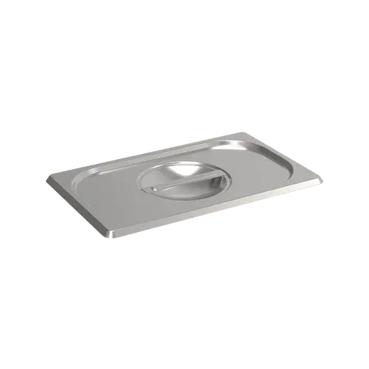 Rieber Edelstahl GN-Flachdeckel GN 1/4 Standard mit Griffmulde