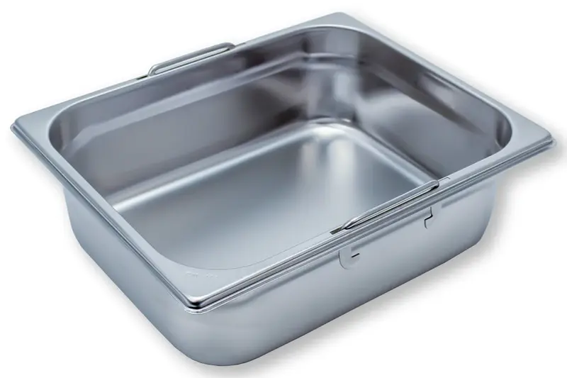 Rieber GNONE® Edelstahl GN-Behälter GN 1/2 mit versenkbaren Griffen - 100 mm, Inhalt