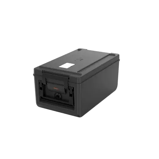 Rieber Thermobox thermoport® K 100 beheizter Toplader, schwarz, Inhalt