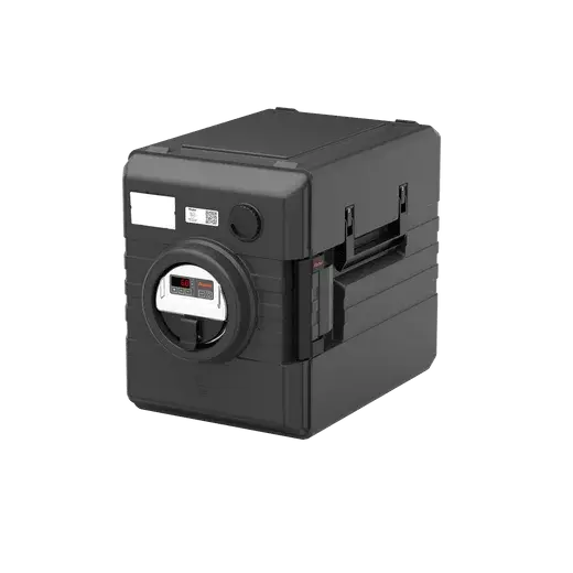 Rieber Thermobox thermoport® K 1000 umluftbeheizter Frontlader, schwarz, Inhalt