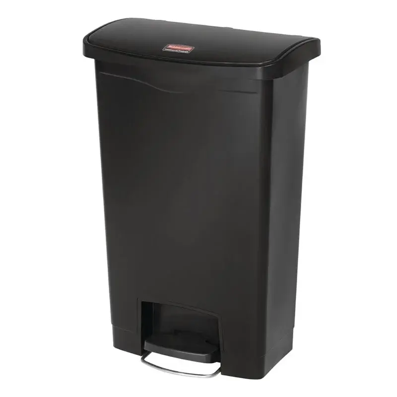 Rubbermaid Slim Jim Front Step Pedaleimer schwarz 50L