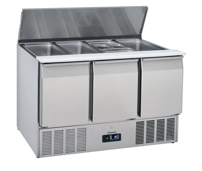 Saladette zur Vorbereitung 3 Türen GN 1/1