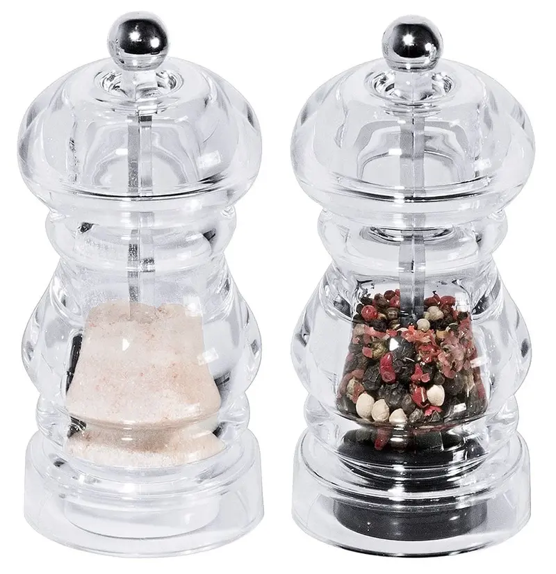 Salz- und Pfeffermühlen Set aus Acryl, 0,05 Lt., Durchmesser