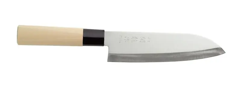 Santoku mit Holzgriff, Klinge