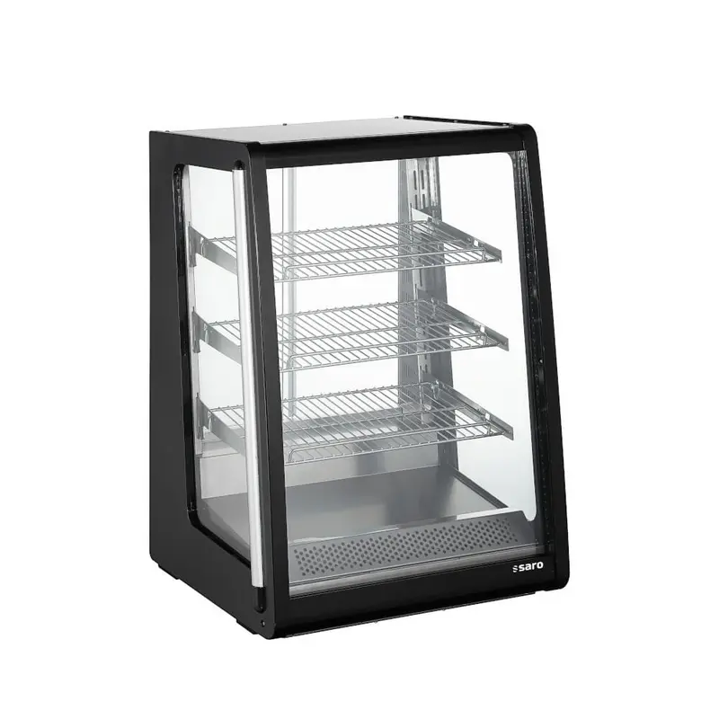 SARO ALVA Warmhaltevitrine 178 L mit LED & 3 Rosten