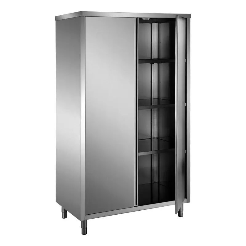 SARO Edelstahl-Lagerschrank mit 2 Flügeltüren, 1200x700 mm, AISI 304