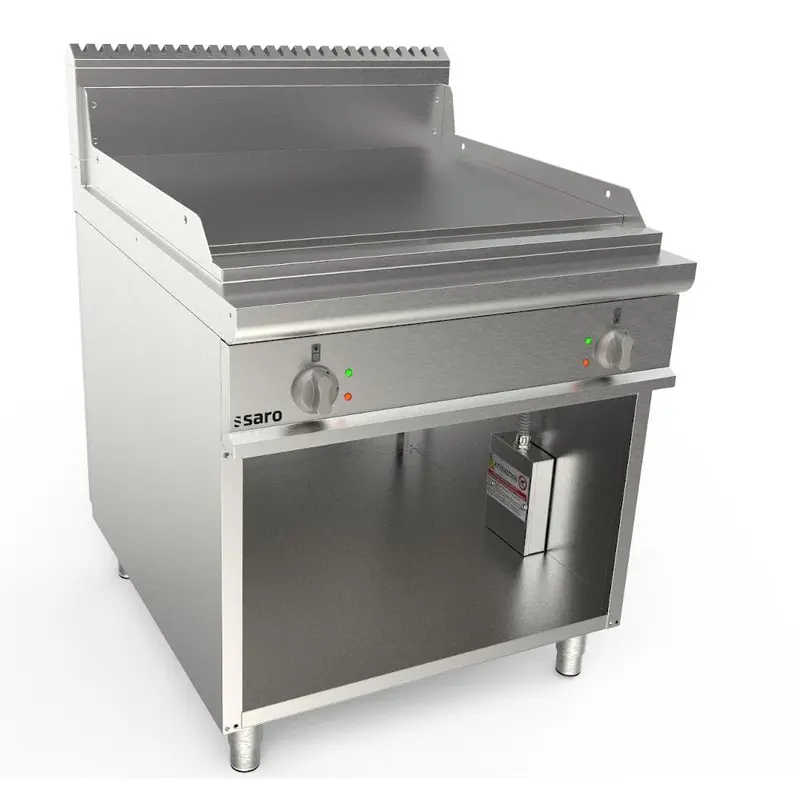 SARO Elektrogriddleplatte 800 mm breit Stand glatt Modell LQ / FTG4BAL