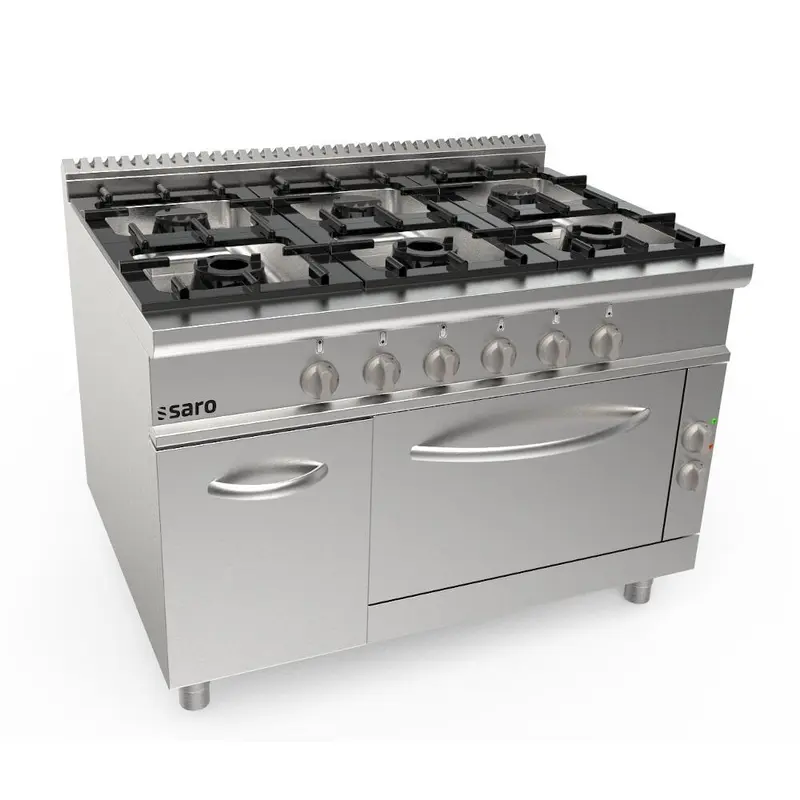 SARO Gasherd + Elektroofen 6 Brenner Modell LQ / CUG6NE