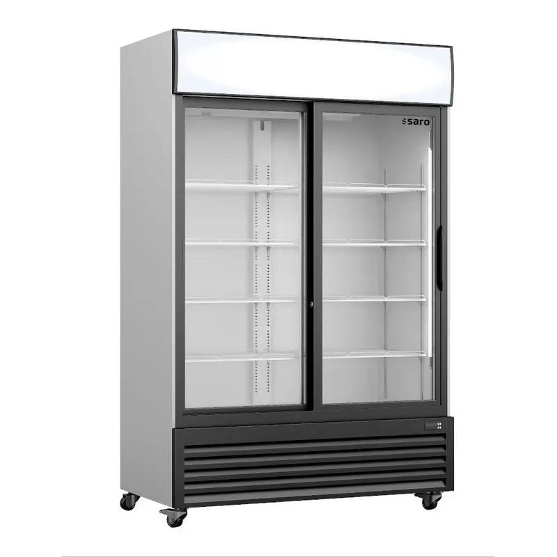 SARO Kühlschrank mit Glasschiebetüren + Werbetafel, Modell GTK 700 SD