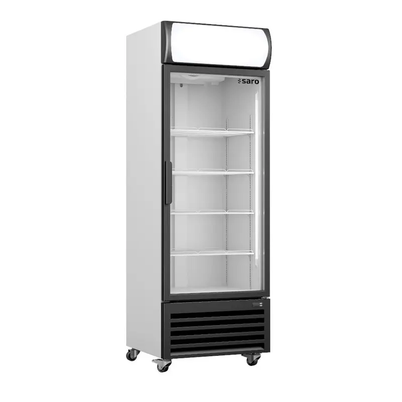 SARO Kühlschrank mit Glastür + Werbetafel, Modell GTK 370
