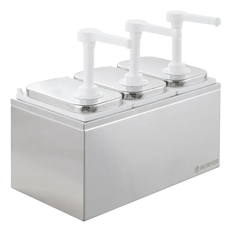 Saucenspender - 3 x 2 Liter - Dosierpumpe PP