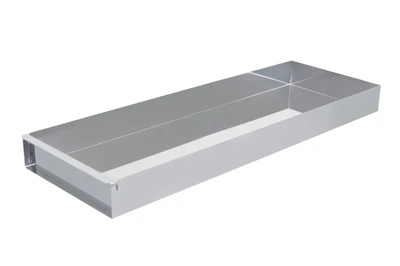 Schneider Edelstahl Schnittkuchenbleche mit Vorsatzschiene 580 x 200 x 50 mm