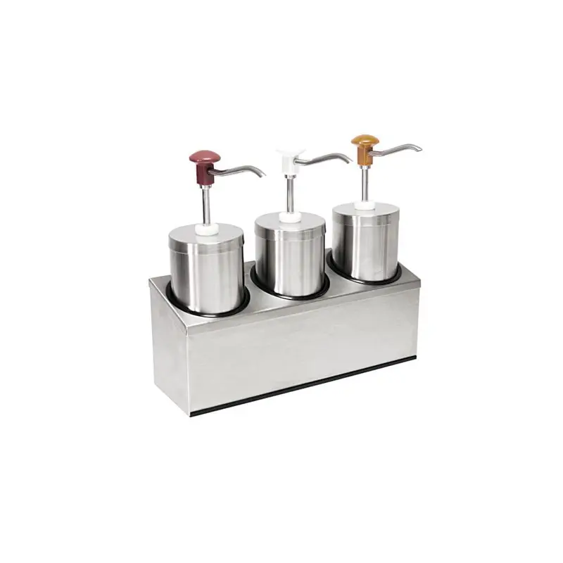 SCHNEIDER SAUCENBAR 3-FACH MIT DRUCKKNOPF-DOSIERSPENDER RUND 2,25 LITER