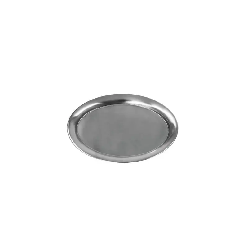 SCHNEIDER SERVIERTABLETTS - OVAL - EDELSTAHL MATT - GEBÖRDELT