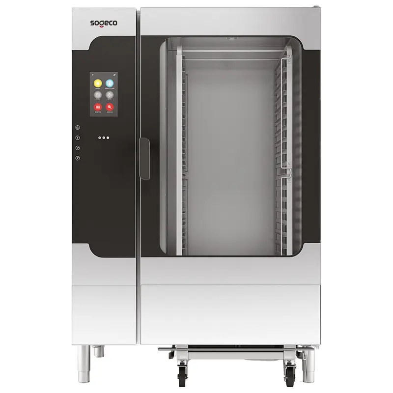 Sogeco Elektro-Kombidämpfer mit Direkteinspritzung und automatischer Reinigung, 20x GN 2/1 - TOUCH SCREEN