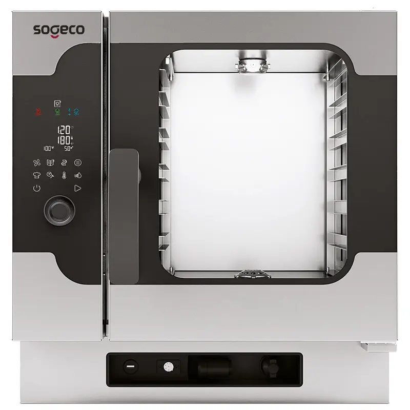 Sogeco Elektro-Kombidämpfer mit Direkteinspritzung und digitaler Steuerung, 6x GN 2/3