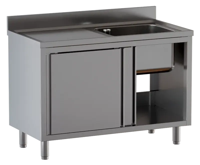 Spülschrank ECO 12x7 mit 1 Becken rechts
