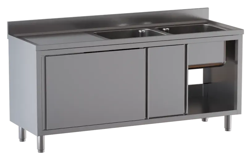 Spülschrank ECO 16x6 mit 2 Becken rechts