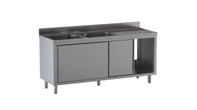 Spülschrank ECO 16x7 mit 2 Becken links