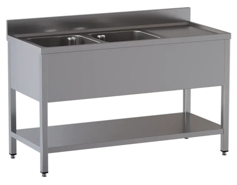 Spültisch ECO 15x7 mit 2 Becken links