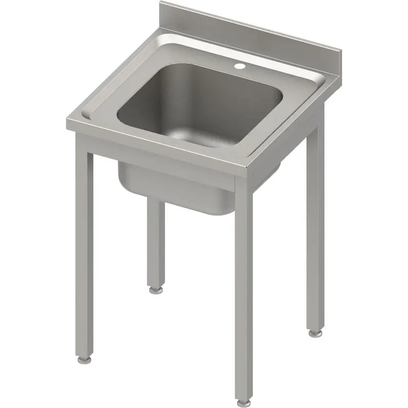 Spültisch ECO ohne Grundboden, mit einem Becken, mit Aufkantung, Selbstmontage (AISI201)