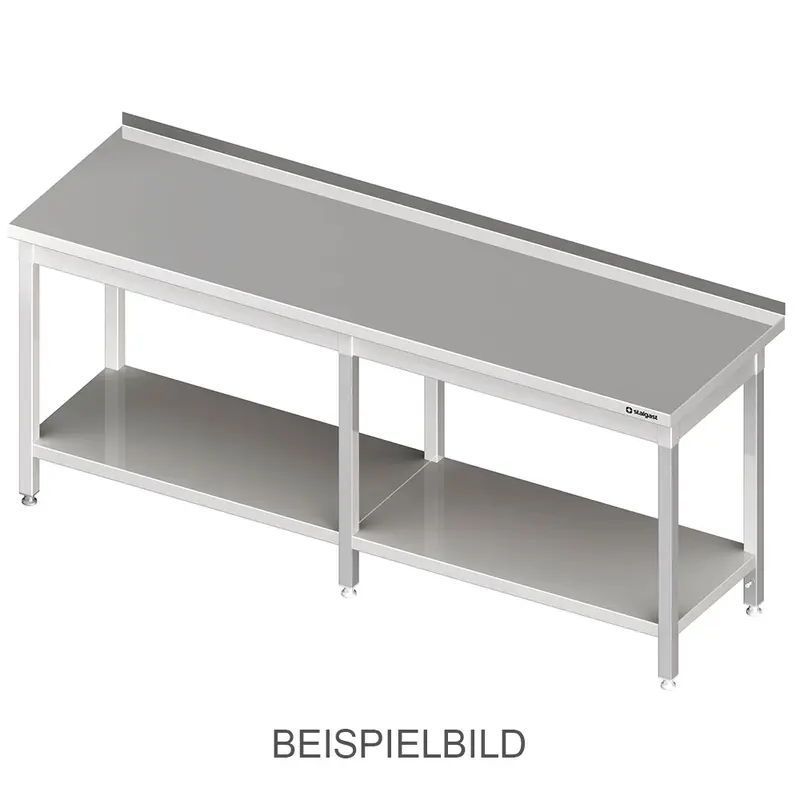 Stalgast Arbeitstisch mit Grundboden, 2800x600x850 mm, ohne Aufkantung, verschweißt