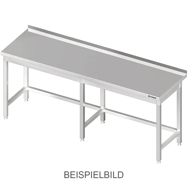 Stalgast Arbeitstisch ohne Grundboden 2400x700x850 mm, mit Verstrebung ohne Aufkantung, verschweißt