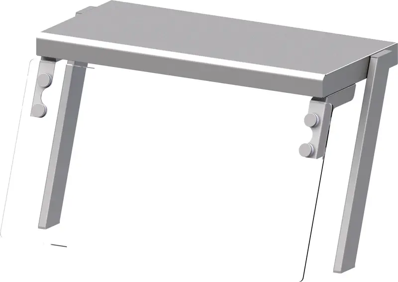 Stalgast Aufsatzbord mit Glas-Hustenschutz 968x450x450 mm für Speisenausgabesysteme