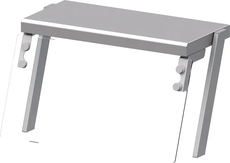 Stalgast Aufsatzbord mit Glas-Hustenschutz und Wärmelampe 1100x450x450 mm für Speisenausgabesysteme