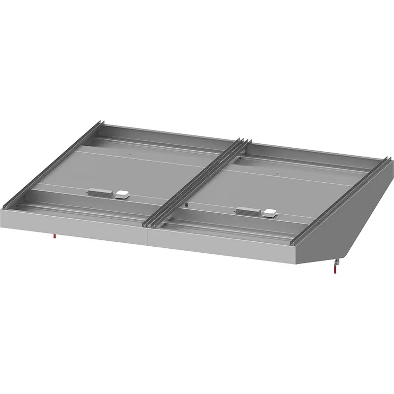 Stalgast Deckenhaube "Basic Line", Schrägform 2100 mm x 2400 mm mit Flammschutzfilter Typ B
