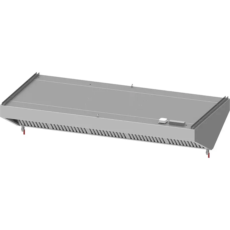 Stalgast Deckenhaube "Basic Line", Schrägform 2800 mm x 1200 mm mit Flammschutzfilter Typ B