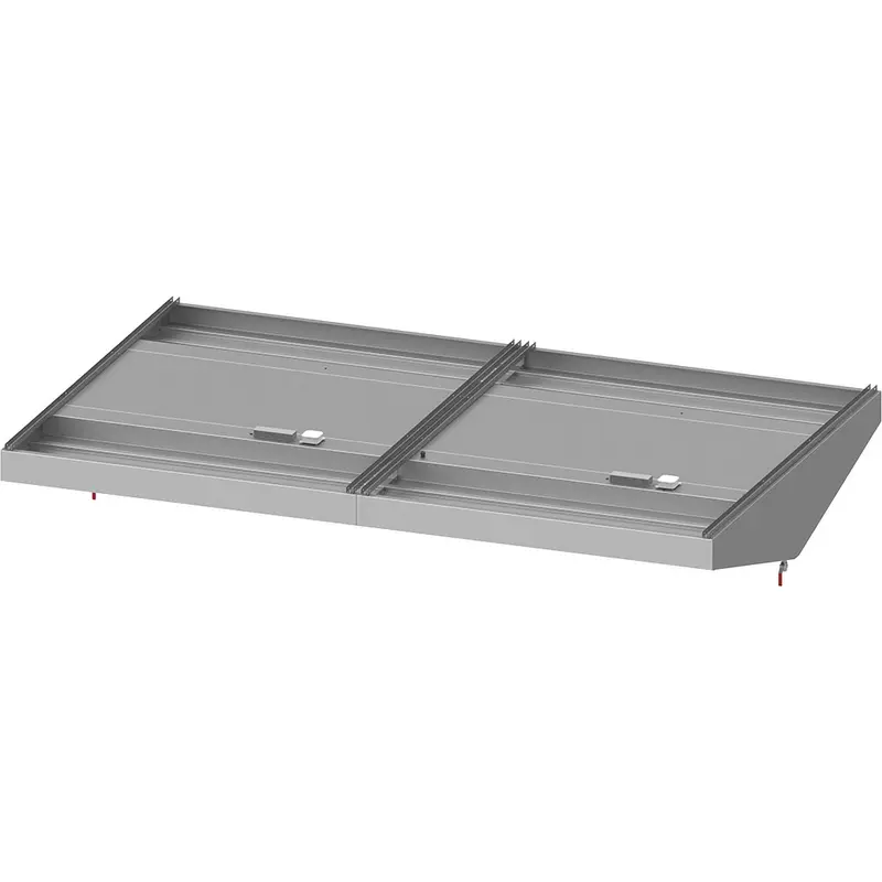 Stalgast Deckenhaube "Basic Line", Schrägform 3100 mm x 2400 mm mit Flammschutzfilter Typ B