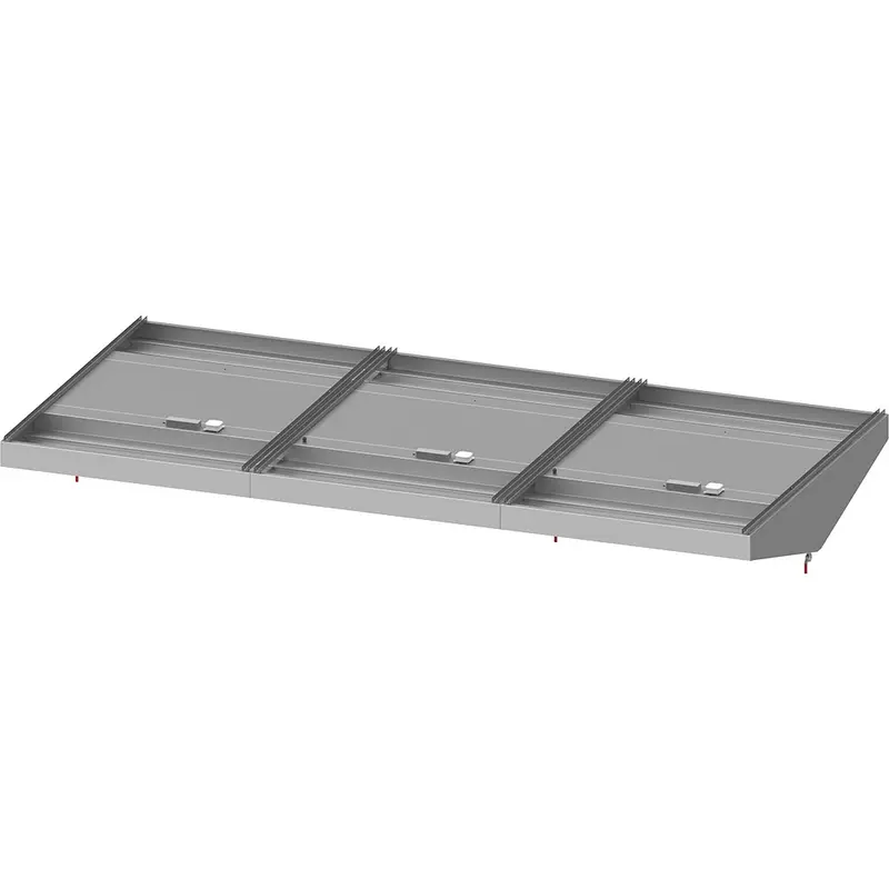 Stalgast Deckenhaube "Basic Line", Schrägform 4500 mm x 2200 mm mit Flammschutzfilter Typ B