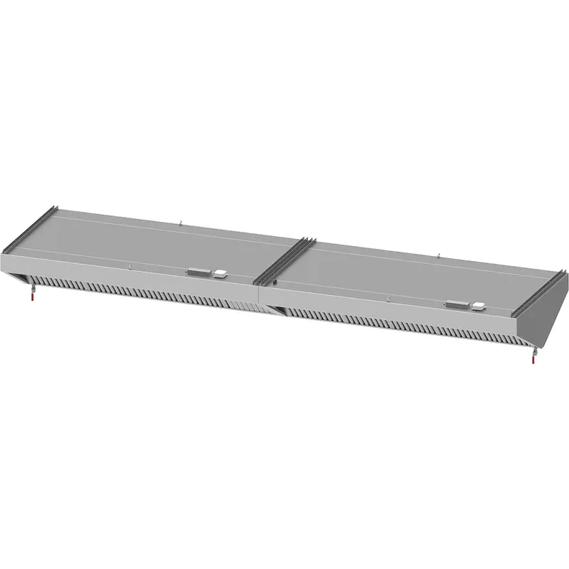 Stalgast Deckenhaube "Basic Line", Schrägform 4800 mm x 1200 mm mit Flammschutzfilter Typ B
