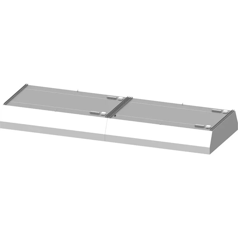 Stalgast Deckenhaube "Basic Line", Trapezform 4100 mm x 1600 mm mit Flammschutzfilter Typ B