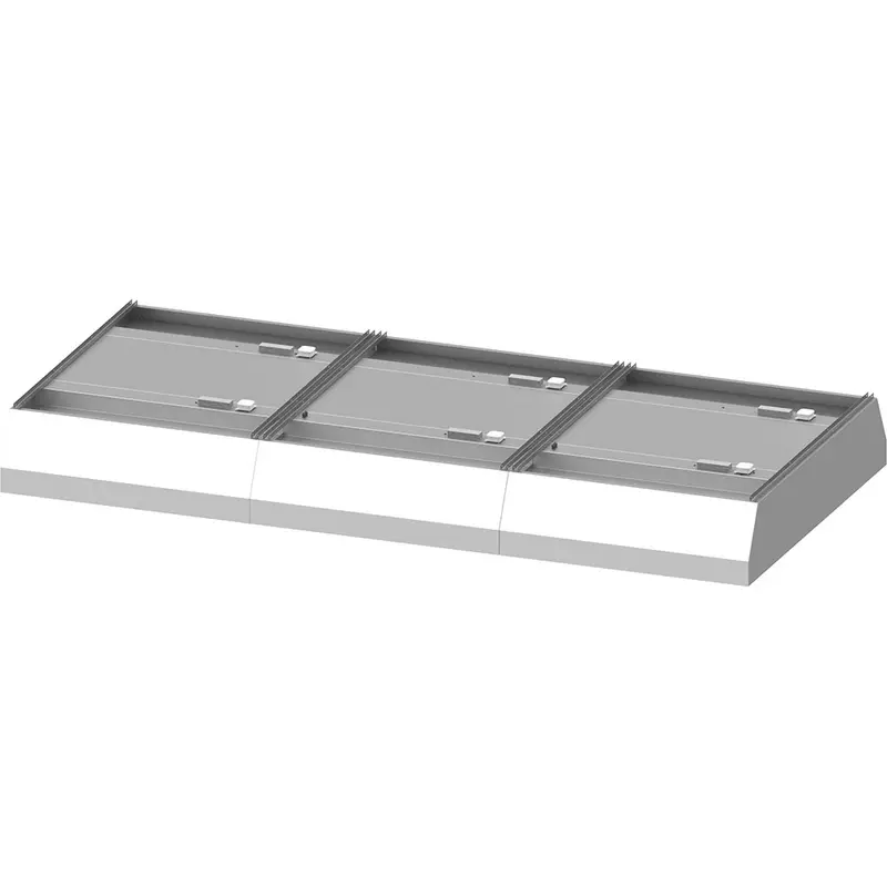 Stalgast Deckenhaube "Basic Line", Trapezform 4400 mm x 2200 mm mit Flammschutzfilter Typ B