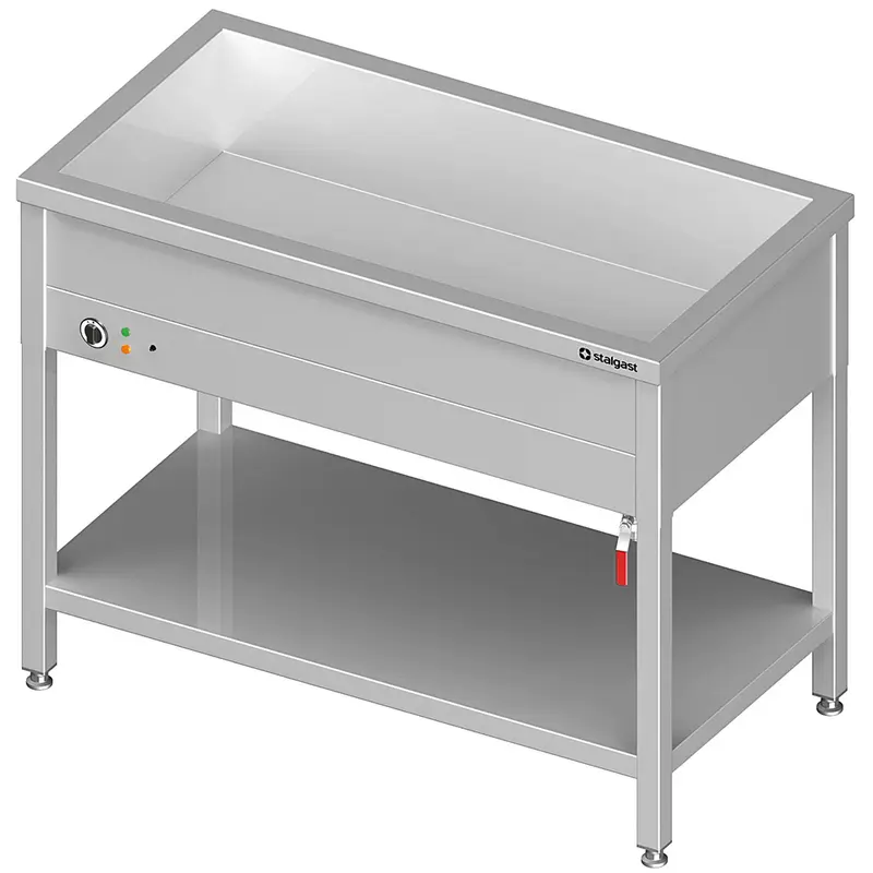 Stalgast Edelstahl Bain-Marie Standgerät mit einem Becken, für 3x GN1/1085x600x850 mm
