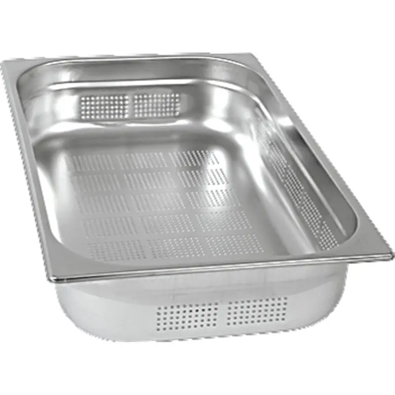 Stalgast Edelstahl Gastronormbehälter Serie Basic, GN 1/1 (65 mm), perforiert