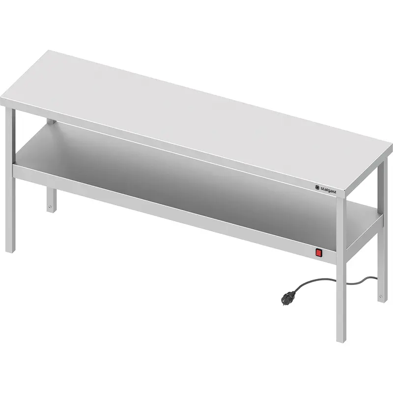 Stalgast Edelstahl Wärmebrücke 2-etagig 1200x300x700 mm mit Keramik-Infrarot-Strahlern