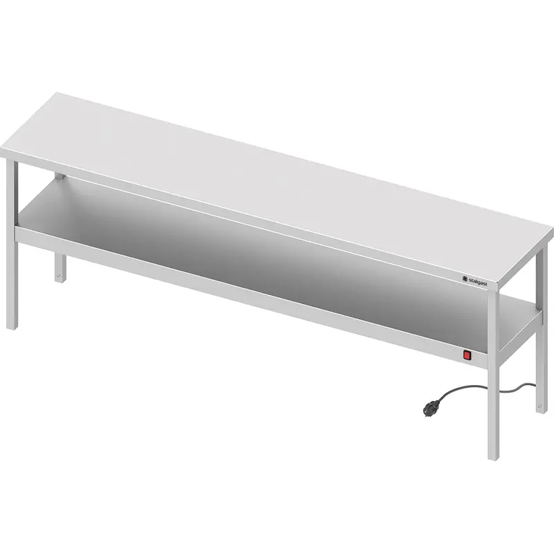 Stalgast Edelstahl Wärmebrücke 2-etagig 1800x400x700 mm mit Keramik-Infrarot-Strahlern