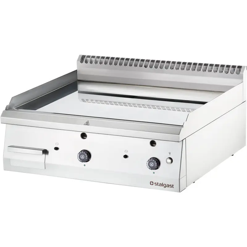 Stalgast Gas-Griddleplatte, glatt, verchromt als Tischgerät, Serie 700 ND, 800x700x250 mm (BxTxH)