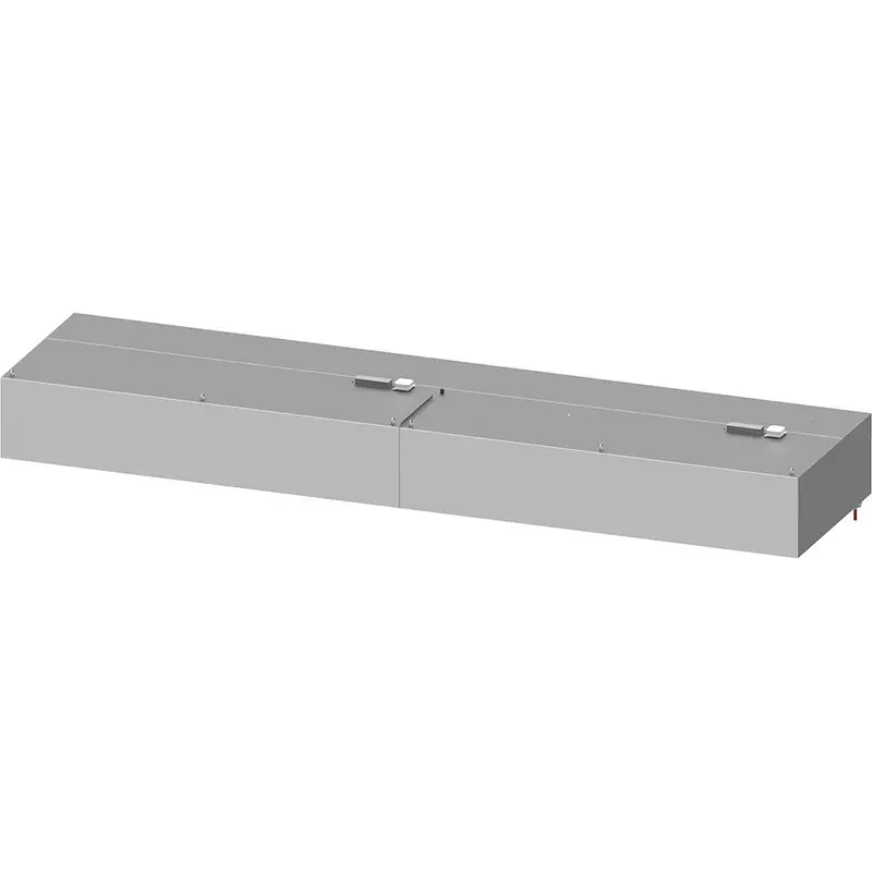 Stalgast Induktions-Wandhaube "Basic Line", Kastenform 4200 mm x 1000 mm mit Flammschutzfilter Typ B