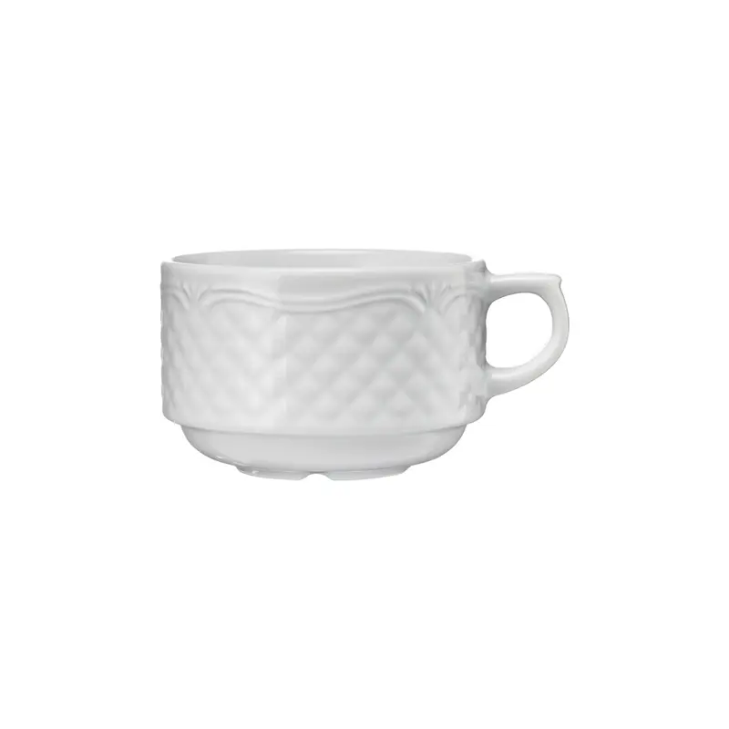 Stalgast Kaffeetasse, Porzellan, weiß, Serie Aphrodite, Lubiana, 0,25 Liter