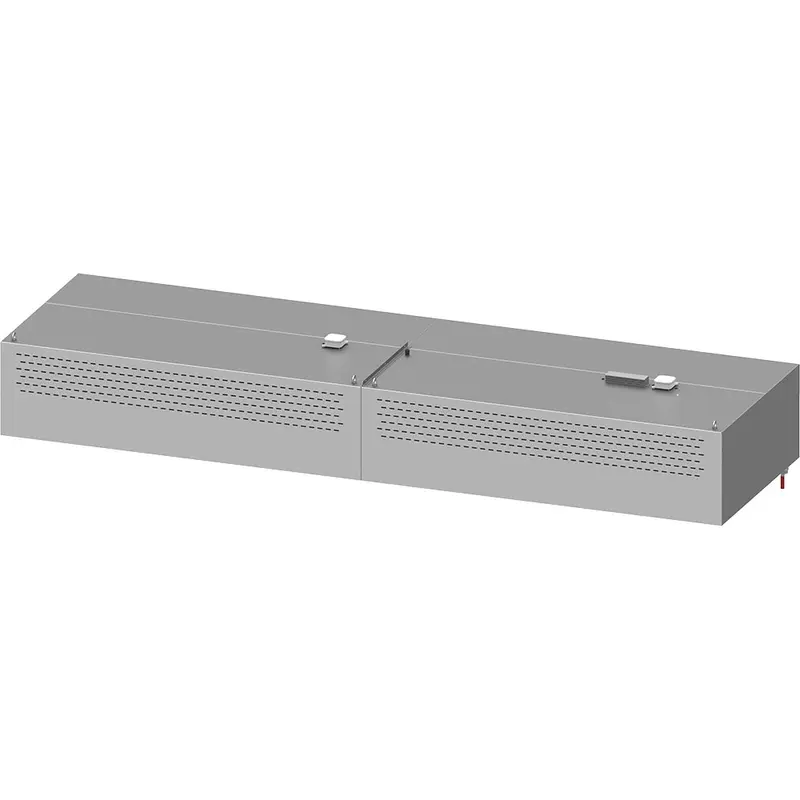 Stalgast Kompensations-Wandhaube "Basic Line", Kastenform 3700 mm x 1400 mm mit Flammschutzfilter Typ B