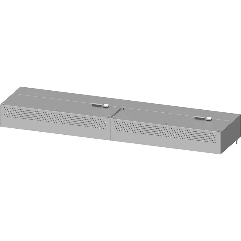 Stalgast Kompensations-Wandhaube "Basic Line", Kastenform 4800 mm x 1100 mm mit Flammschutzfilter Typ B