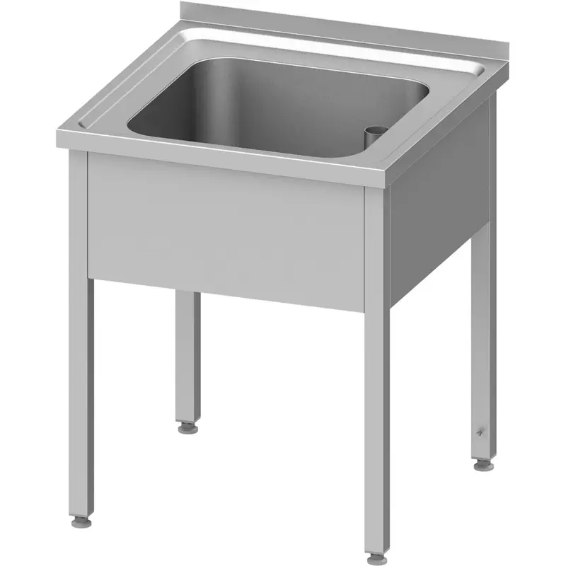 Stalgast Spültisch ohne Grundboden 700x700x850 mm, mit einem Becken mit Aufkantung, verschweißt